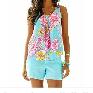 New Lilly Pulitzer Dahila Silk Top Sz XS